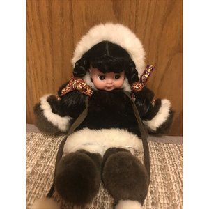 Arctic Circle Alaskan‎ Friends Eskimo Girl Doll Plush Beanbag